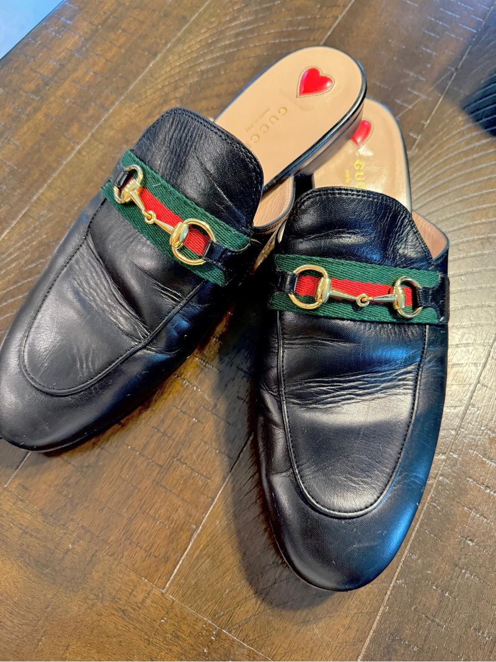 Womens Gucci Princetown leather mules